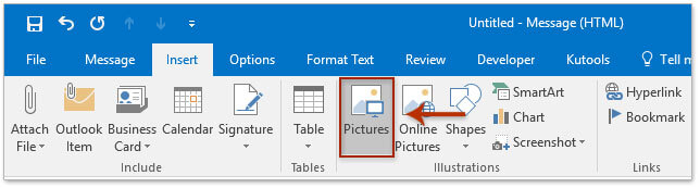 How to insert and view animated GIF images in Outlook email?