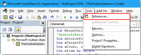 How to merge two folders without duplicates into one folder in Outlook?