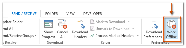 How to open microsoft outlook in safe offline mode 