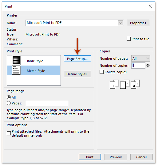 How to print emails without cutting off on the side in Outlook?
