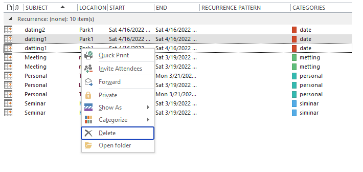 Outlook: How to remove duplicate calendar items