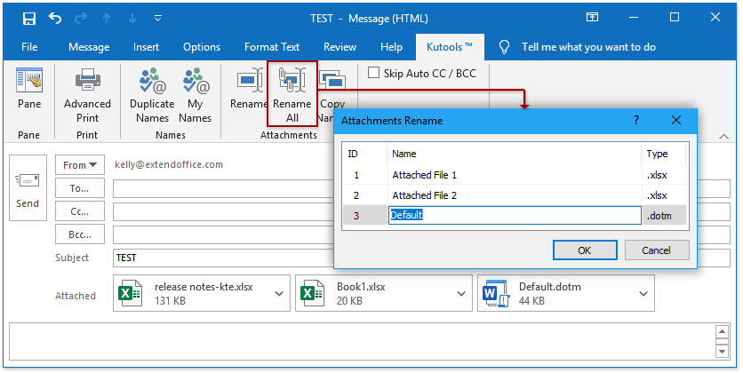 How To Rename Attachments Before Sending when Forwarding Or Attaching 