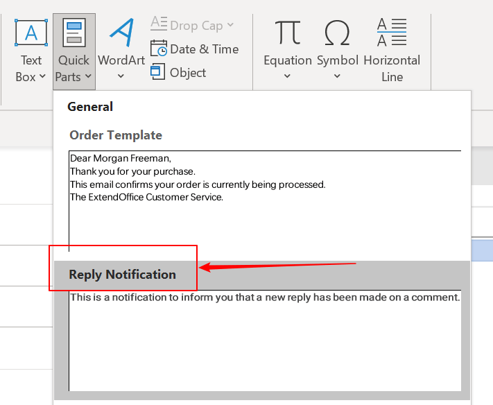 How to Rename and Edit Quick Parts Entries in Outlook?
