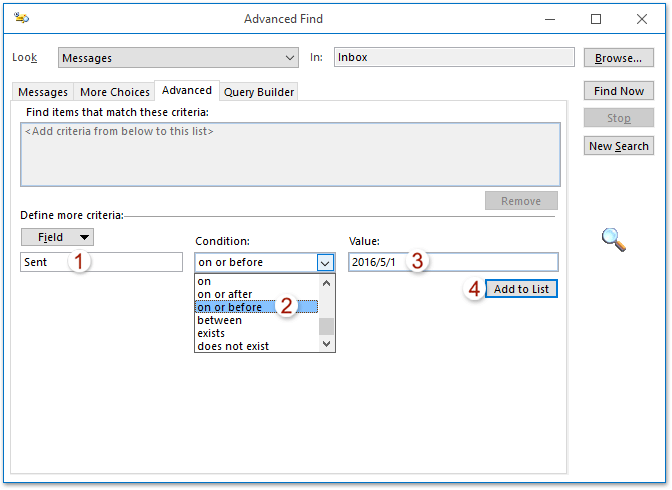How To Search Emails By Sent deleted received Date And Time In Outlook 