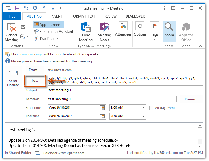 How To Send Meeting Update To One new Attendee Only In Outlook 