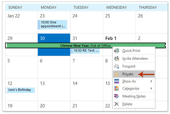 How To Hide Appointments In A Shared Calendar In Outlook 