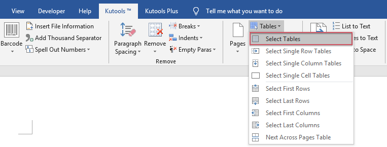 How to change style of all tables in word 