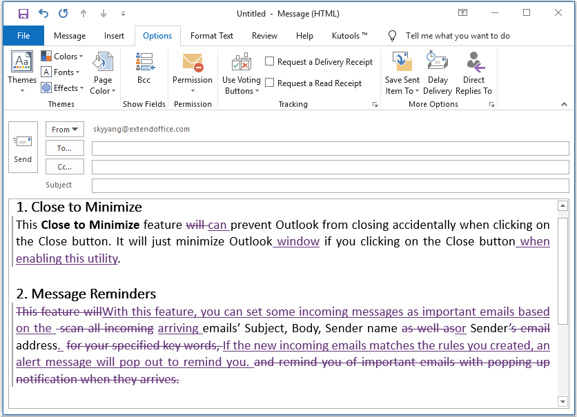 doc copiar cambios de seguimiento a Outlook 4