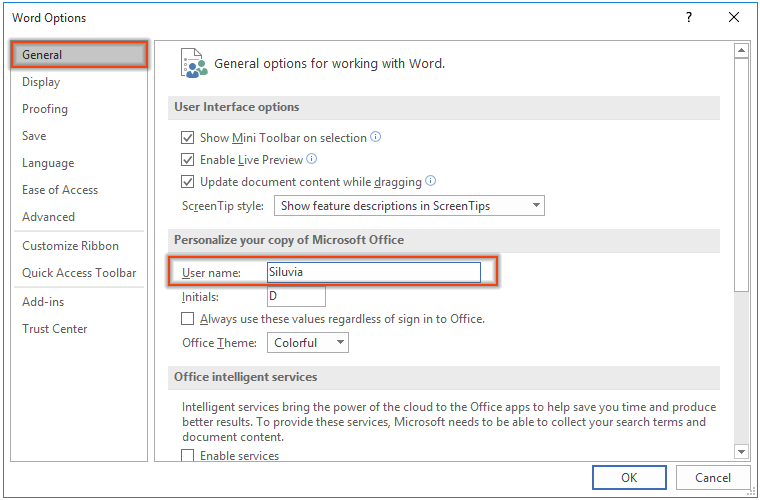 Cómo cambiar el nombre del autor para un comentario en Word