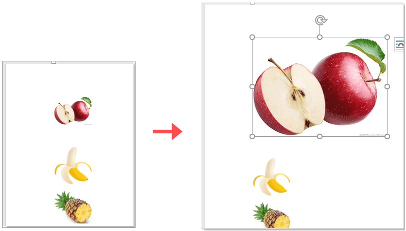 How to click to enlarge or expand image in Word document?
