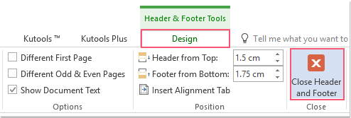 How to insert header or footer with page number in Word document?