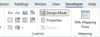 Insert an interactive and programmable checkbox (ActiveX controls) in Word