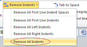 Microsoft word indent second line