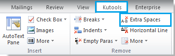 How to remove multiple extra spaces between words in Word