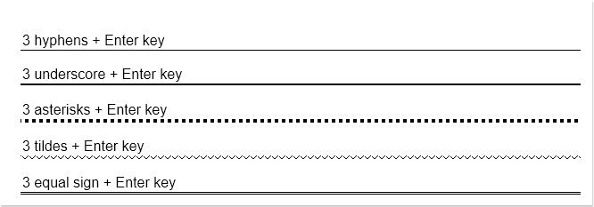 How to remove all horizontal lines from a Word document?