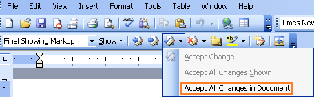 How to remove track changes from Word document?