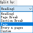 How to split document into multiple documents in word?