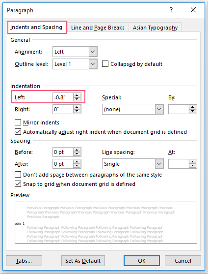 reduce text box margin word