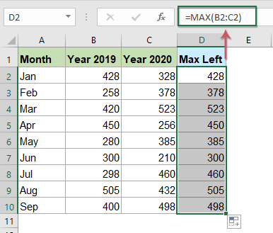 Create arrow variance chart In Excel