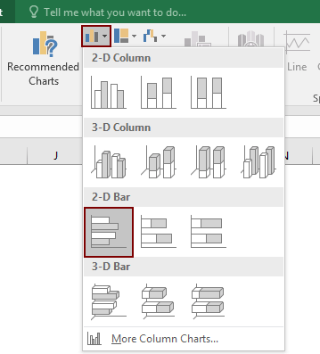 Create a dot plot chart in Excel