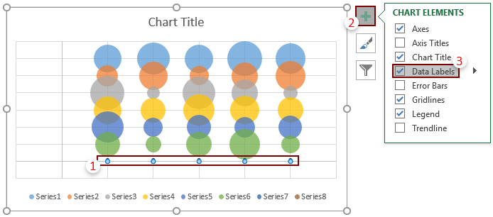 Create a matrix bubble chart in Excel