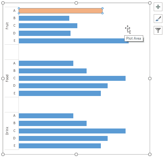 Create a multilevel category chart in Excel