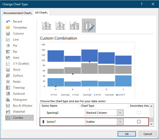 Create a multilevel category chart in Excel