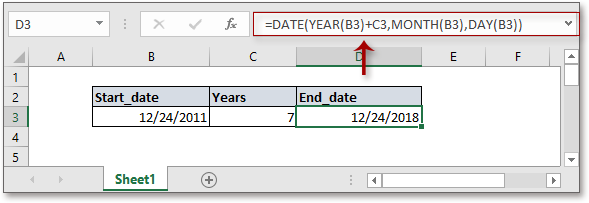 doc Jahre zum Datum hinzufügen 2