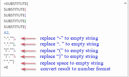 Clean and reformat telephone numbers in Excel