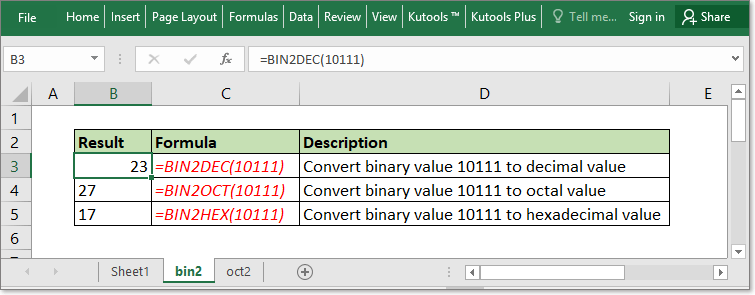 doc konvertere binær til decimal hex oktal 1
