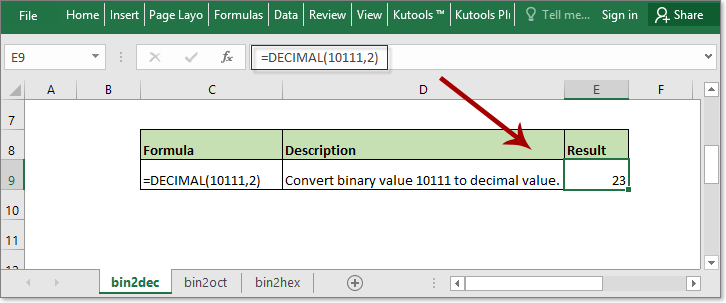 doc konvertere binær til decimal hex oktal 3