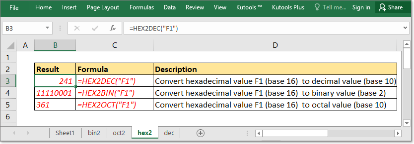 doc konvertere hex til decima binær oktal 1