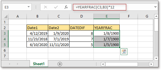 COUNT MONTHS BETWEEN TWO DATES EXCEL FORMULA visual data 7