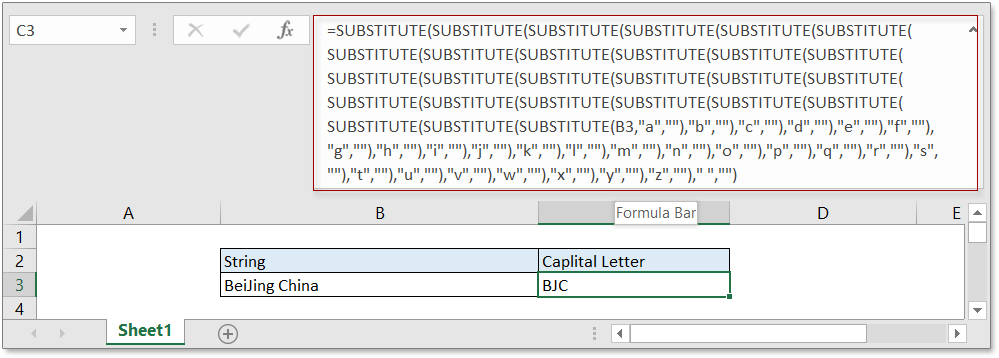 Excel Formula Extract All Capital Letters Only