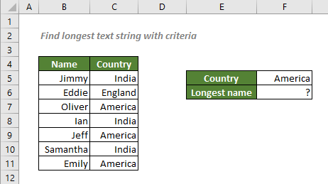 keresse meg a leghosszabb szöveges karakterláncot az 1 -es kritériumokkal