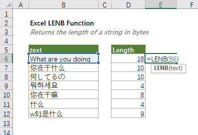 функція lenb 1
