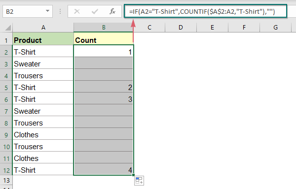 Do running count of occurrence in a list