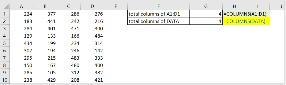 função 2 das colunas doc