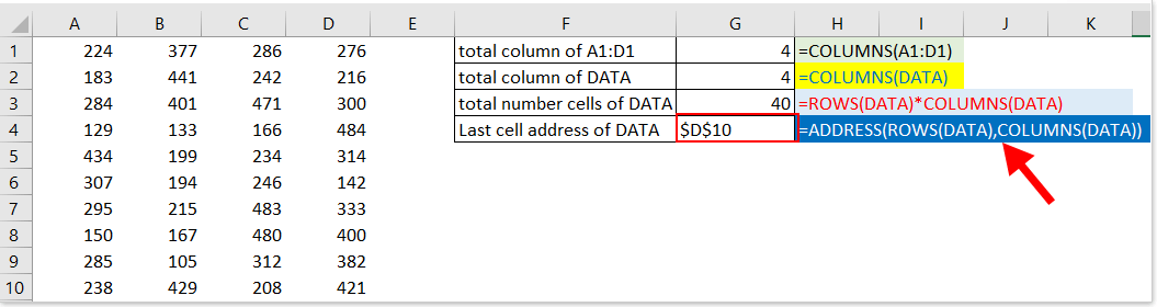 função 4 das colunas doc