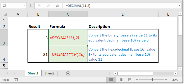 doc função decimal 1