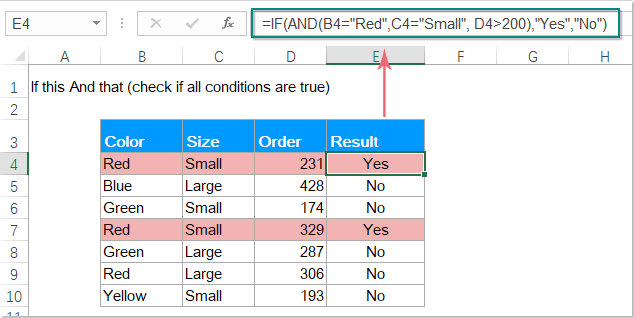 Excel If function