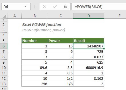 Zie insecten Collega Beer Hoe de Excel POWER-functie gebruiken?