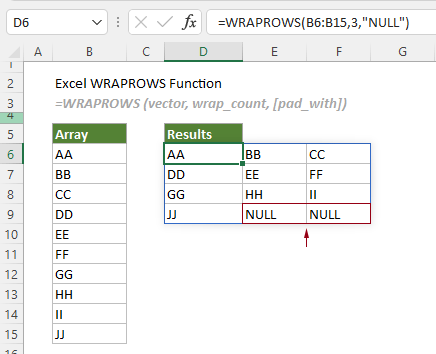 funkcija doc wraprows 1