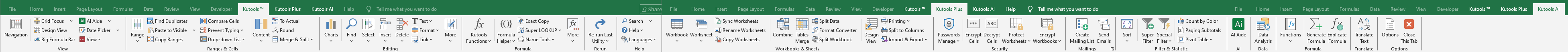 Kutools for Excel Ribbon