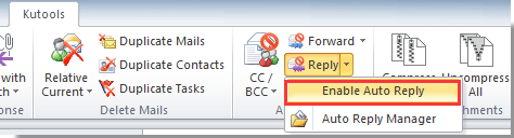 How to set up auto reply (out of office) in outlook?