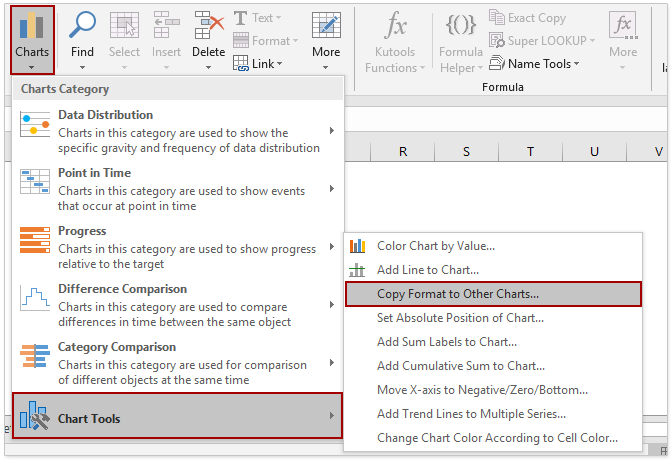 Easily Copy Chart Formatting in Excel with Kutools for Excel