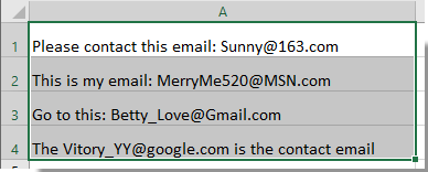 e-poštni naslov izvlečka