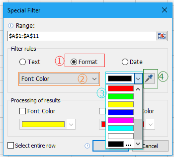 фильтр документов по цвету шрифта 5