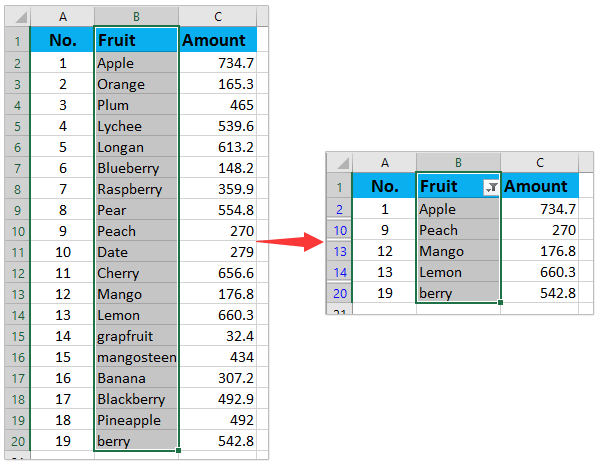 shot filter by text length 4