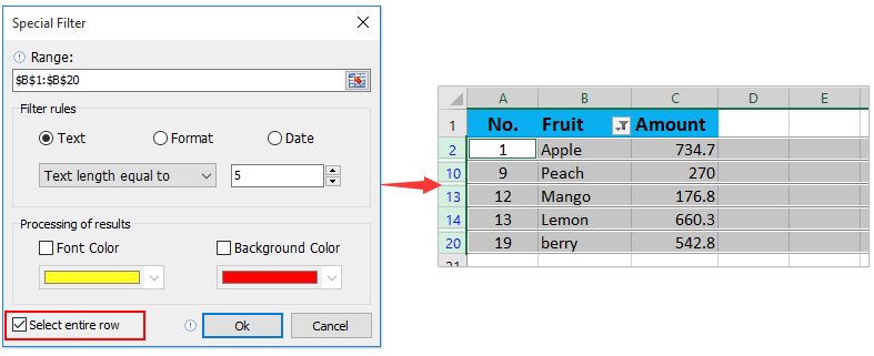 shot filter by text length 6